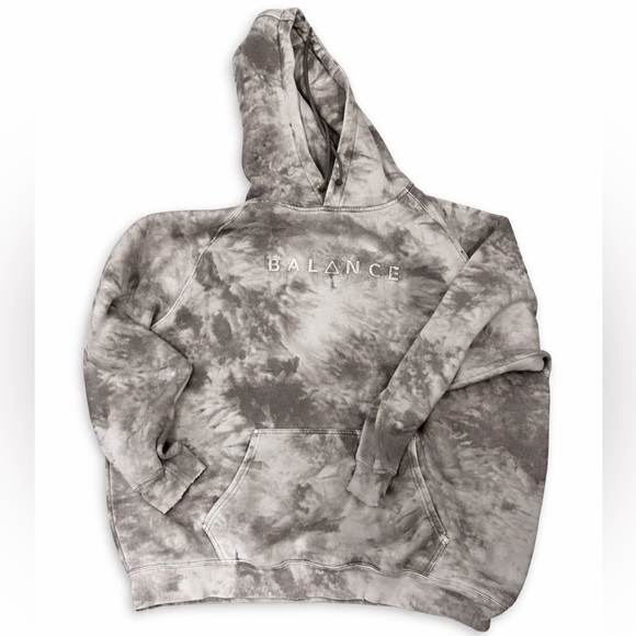 Balance Athletica Other - Balance Athletica Tie Dye Hoodie XL Gray White Pullover Fleece Sweatshirt